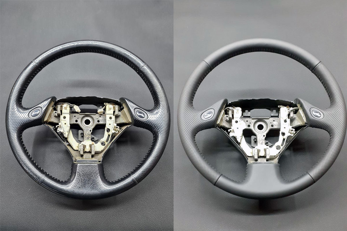 Перетяжка руля Toyota Chaser в натуральную кожу фото и цены