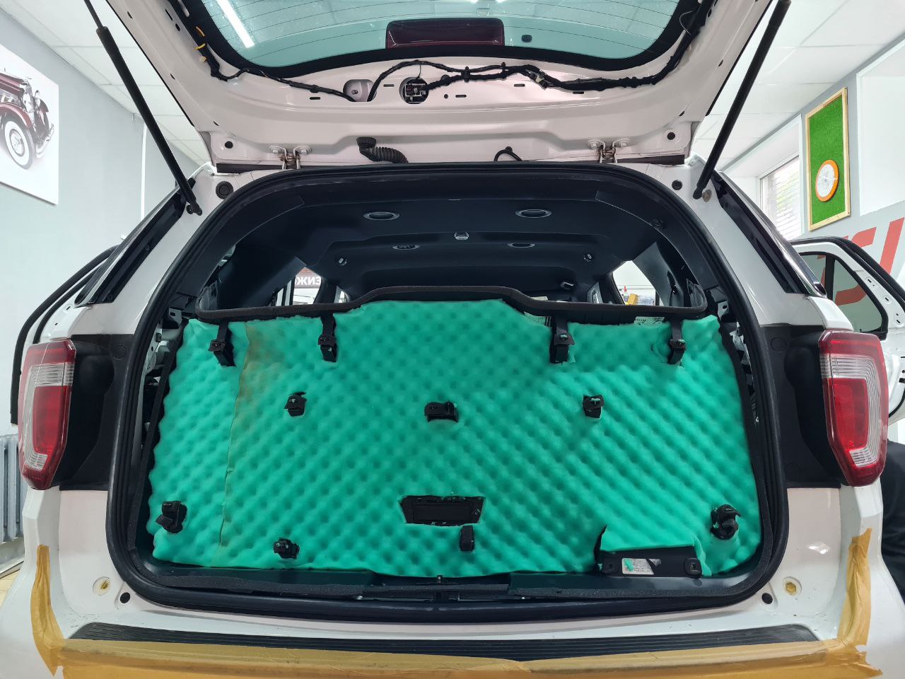 крышка Шумоизоляция Ford Explorer багажника 1 слой вибро 2 слой шумопоглатитель