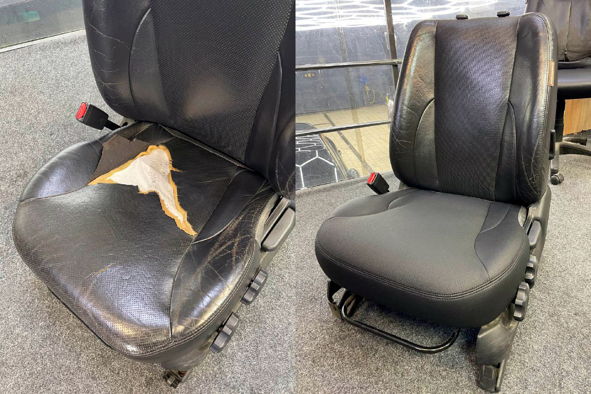 Hyundai Tucson перетяжка водительского сидения