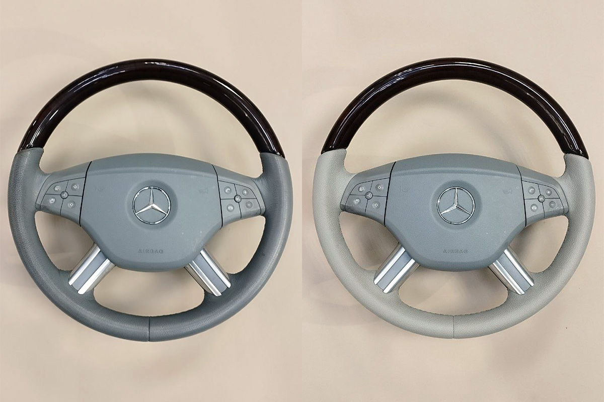 Mercedes GL перетяжка руля в экокожу