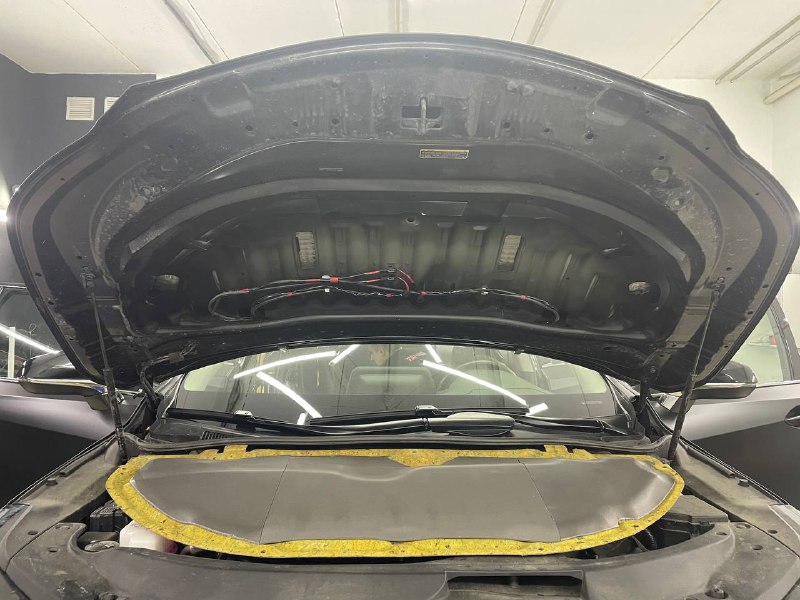 Капот шумоизоляция Lexus NX обшивка шумо теплоизоляция фото