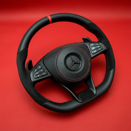 Перетяжка руля кожей