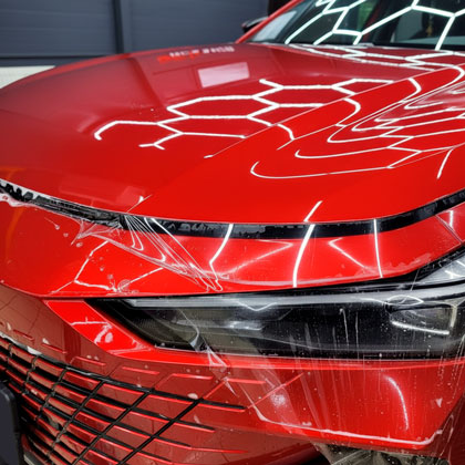 Оклейка капота пленкой автомобиля