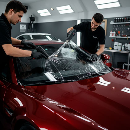 Оклейка лобового стекла пленкой